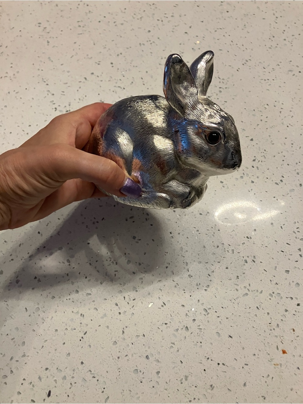Reed & Barton Polished Silver Rabbit Accent Figurine